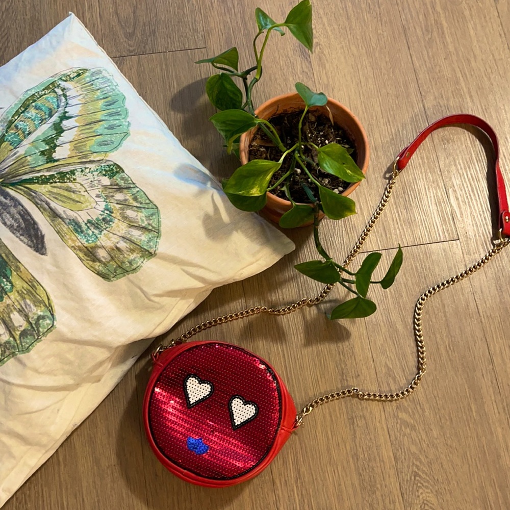 Red heart eyes emoji sling/crossbody bag!😍